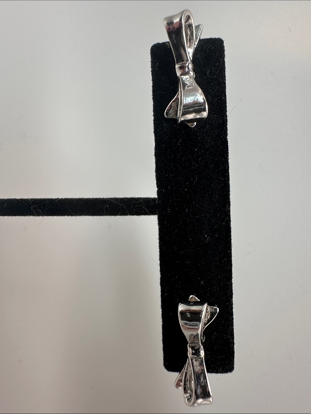 Kate Spade Silver Bow Earrings - Shiny Silver Bow Design - Picture 2 of 7